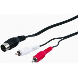 Cable DIN 5 pines Macho a 2...