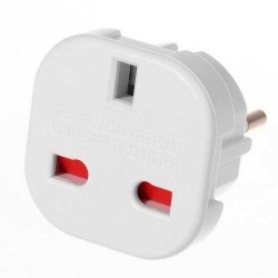 Adaptador Schuko Macho a...