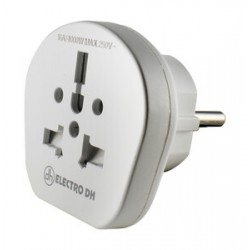 Adaptador Schuko Macho a...